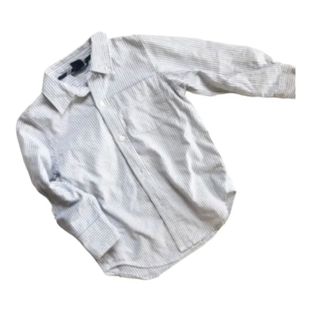 Youth Boys Gap Kids Pinstriped Button Down Casual Shirt - Sz XS 4/5